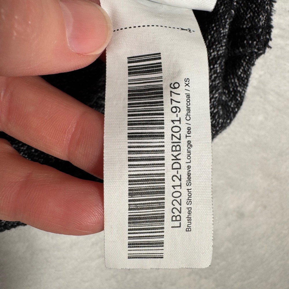 Quince Lounge Tee Women XS Charcoal Brushed Dolman Short Sleeve DKBIZ01 Relaxed - Picture 6 of 8